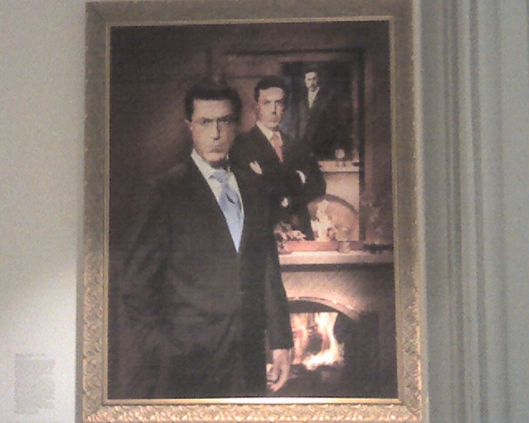 Stephen Colbert portrait at the National Portrait Gallery