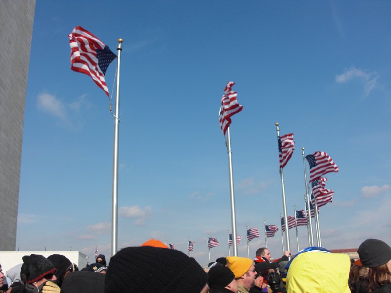 Washington Monument flags