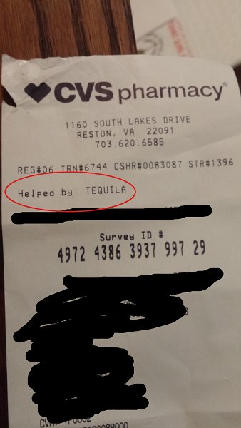 CVS receipt
